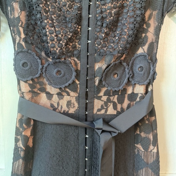 Anthropologie Beguile by Byron Lars Carissima Black Lace Sheath Dress Size 0 - Picture 5 of 11